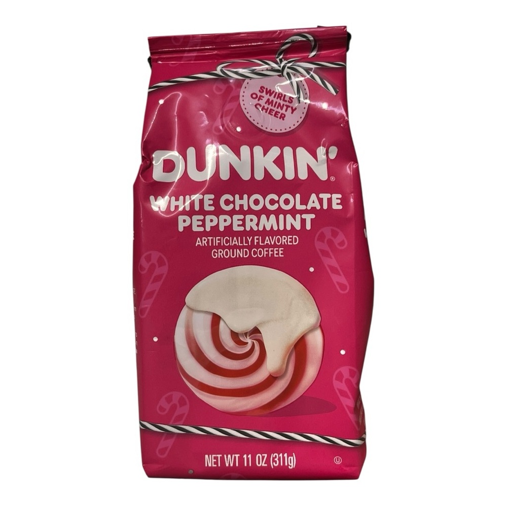 Dunkin’ | White Chocolate Peppermint Artificially‎ Flavored Ground Coffee, 11 oz